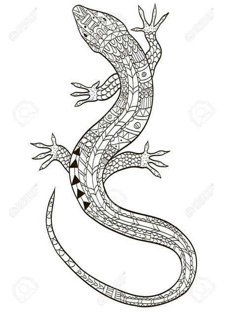 Download Free Lizard Skink Mandala Printable