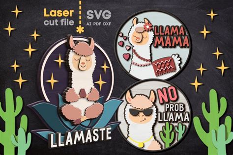Download Free Llama Bundle Cut Images