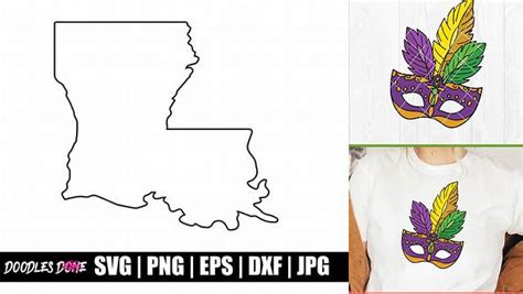 Download Free Louisiana Mask - SVG File, DXF File DXF Files
