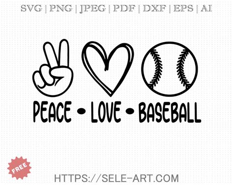 Download Free Love Baseball | SVG Cut File For Crafts