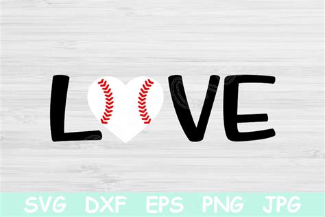 Download Free Love Baseball Heart Files DXF Files