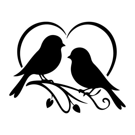 Download Free Love Birds SVG Cut File DXF Files
