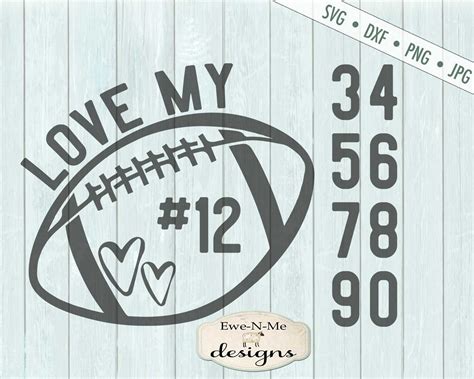 Download Free Love Football SVG Commercial Use DXF Files