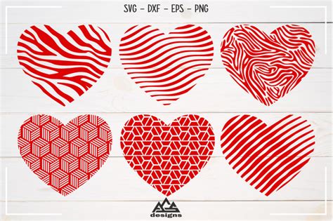 Download Free Love Heart Pattern Valentine Svg Design For Crafts