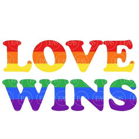 Download Free Love Wins LGBTQ Support Color Flag DXF Files