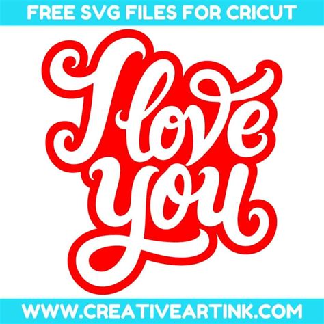 Download Free Love You SVG Printable