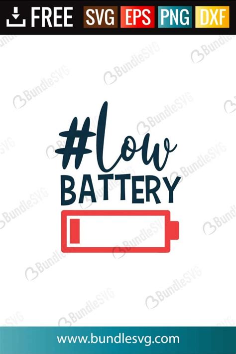 Download Free Low Battery SVG Cut Files