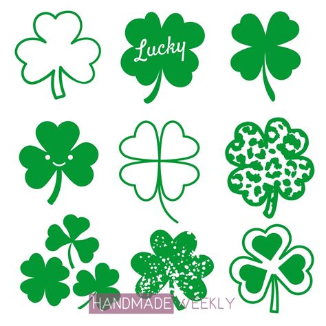 Download Free Lucky Clover Shamrock SVG Cut File Files For Crafts