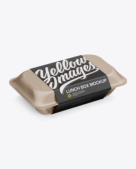 Download Free Lunch Box Mockup - Half Side View (High-Angle Shot) PSD Generator