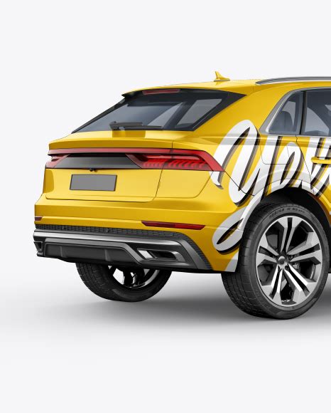 Download Free Luxury Crossover SUV - Back Half Side View PSD Generator PSD Files