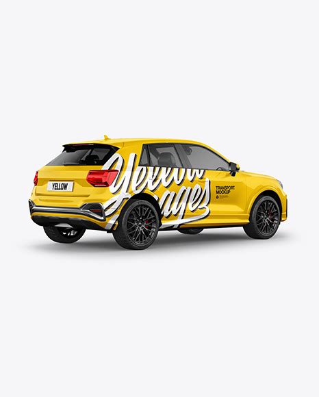Download Free Luxury Crossover SUV - Back Half Side View PSD PSD Yellowimages PSD Files