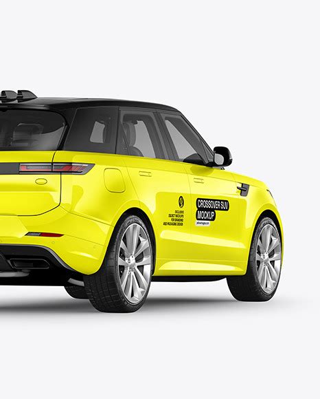 Download Free Luxury Crossover SUV - Back Half Side View PSD Yellowimages PSD Files