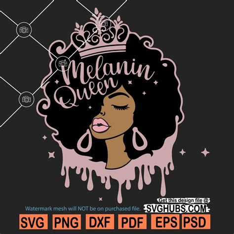 Download Free MELANIN QUEEN SVG Files DXF Files