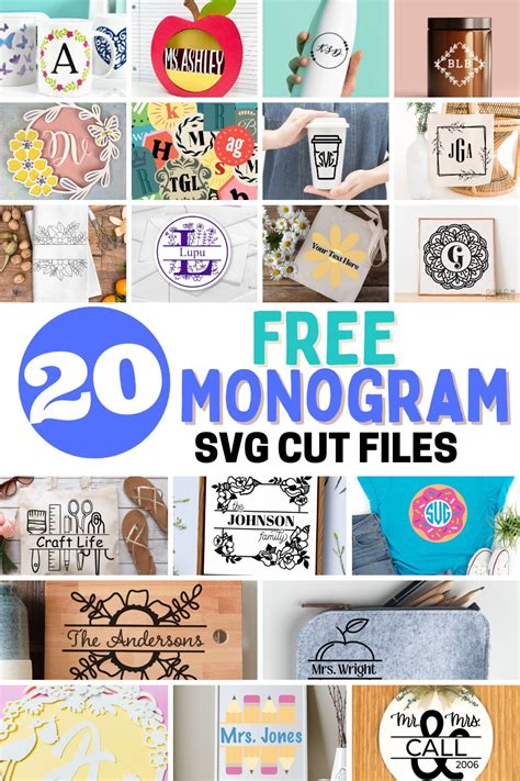 Download Free MONOGRAM SVG for Cricut Machine
