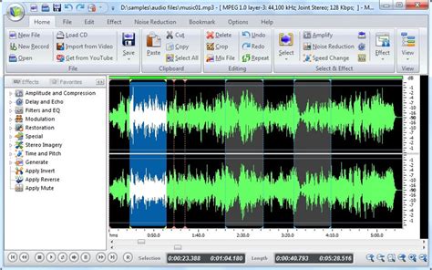 Free MP3 Editor Audio Effects