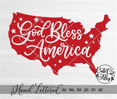 Download Free Made in America 4th of July US Map DXF Files