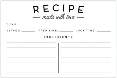 Download Free Made with Love Recipe Card | SVG | PNG | DXF Files DXF Files