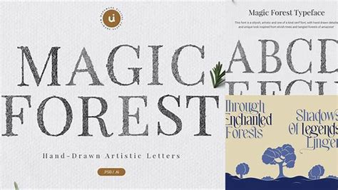 Download Free Magic Forest Typeface Cricut SVG DXF Files