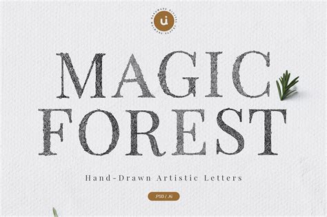 Download Free Magic Forest Typeface Silhouette