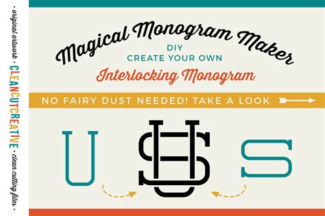 Download Free Magical Monogram Maker - DIY intertwined/interlocking monogram DXF Files