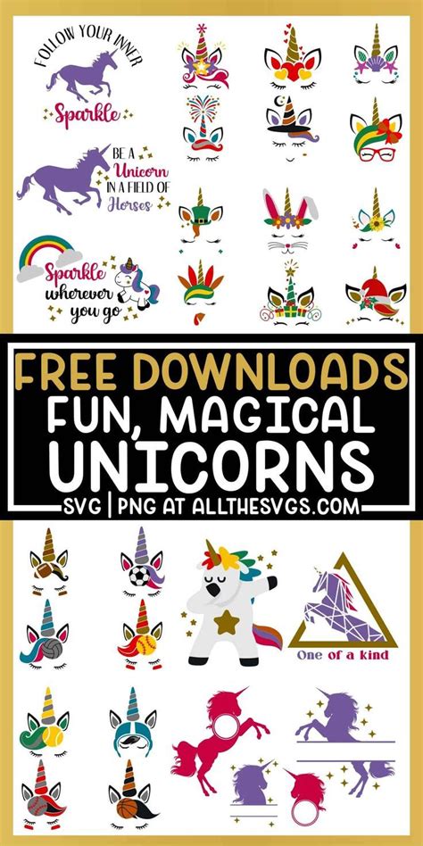 Download Free Magical Unicorn Design Bundle For Crafts