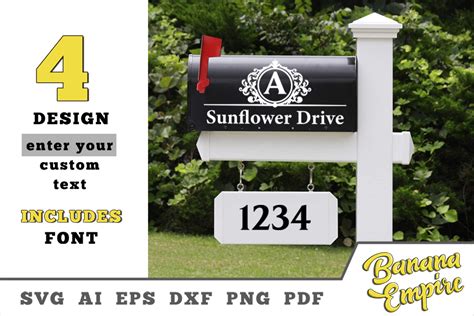 Download Free Mailbox Monogram Frame Creativefabrica Free PSD Mockups