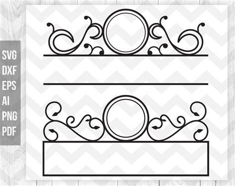 Download Free Mailbox Monogram Frame Silhouette DXF Files