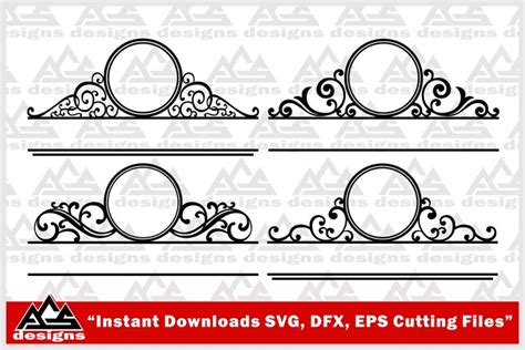 Download Free Mailbox_Door Monogram Frame Svg Design Cut Files