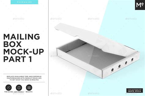 Download Free Mailing Box Mockup Set PSD Templates TIFF Files