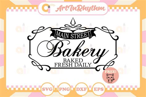 Download Free Main Street Bakery Sign SVG For Crafts