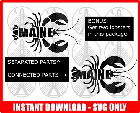 Download Free Maine Lobster - SVG File, DXF File For Crafts