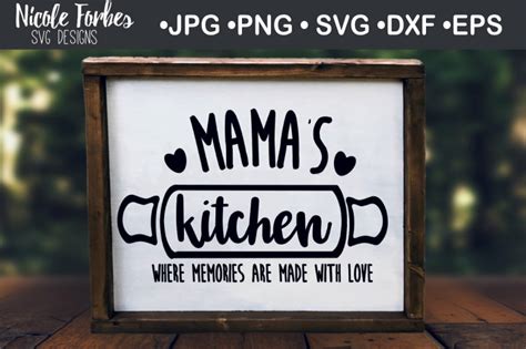 Download Free Mama's Kitchen Home SVG Cut File Commercial Use