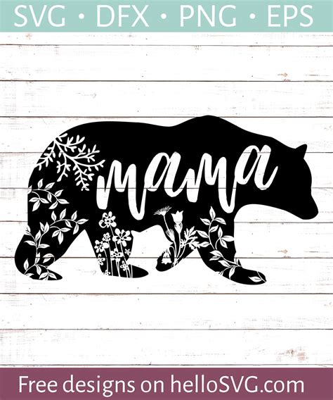 Download Free Mama Bear SVG/DXF/EPS File For Crafts
