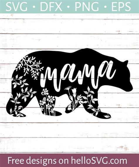 Download Free Mama Bear SVG Files