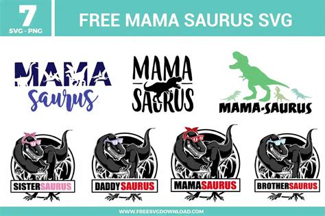 Download Free Mamasaurus SVG Easy Edite
