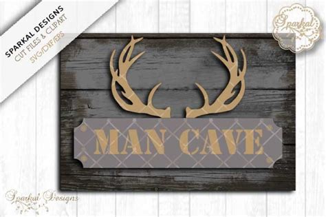 Download Free Man Cave Sign Stencil, Cut File DXF Files