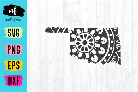 Download Free Mandala Oklahoma SVG Cut File Commercial Use DXF Files