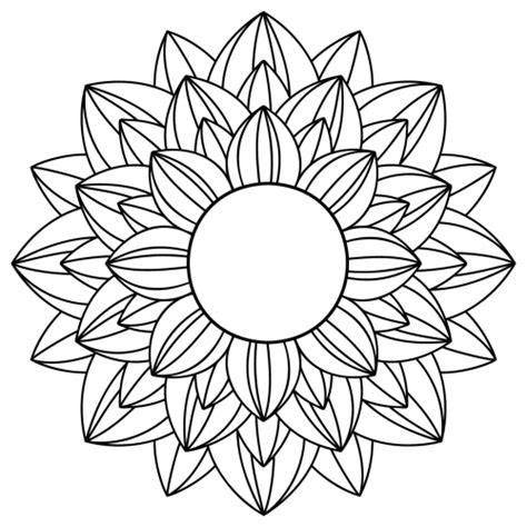 Download Free Mandala Sunflower Drawing Tumblr SVG Files