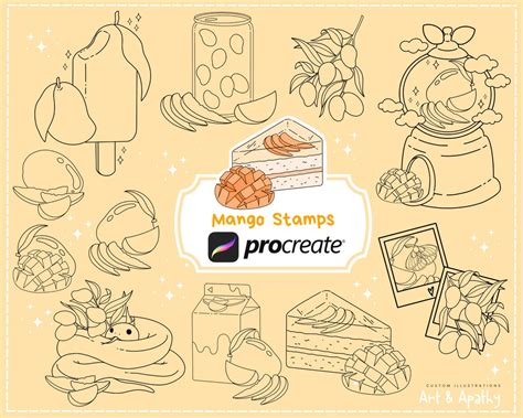 Download Free Mango Digital Stamps | Set of 22 Printable