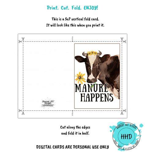 Download Free Manure Happens Printable