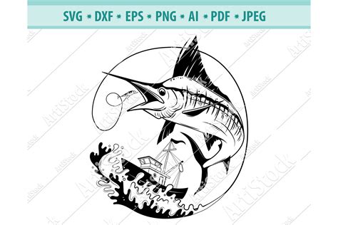 Download Free Marlin Fish - SVG DXF EPS PNG DXF Files