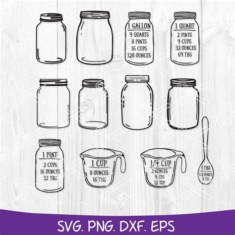 Download Free Mason Jar Cut Files Commercial Use DXF Files