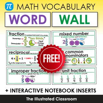 Free Math Word Wall Printables
