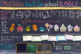 Download Free Matildas Back To School_Bundle Silhouette For Crafts