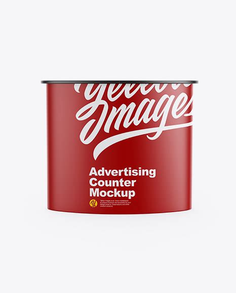Download Free Matte Advertising Counter Mockup - Front View PSD Generator