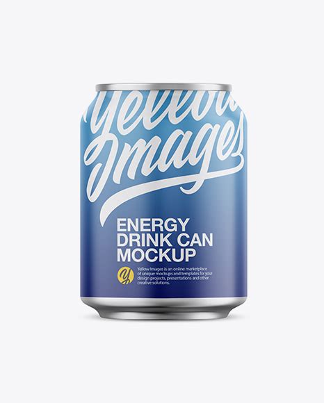 Download Free Matte Aluminium Can Mockup - Front View PSD Generator