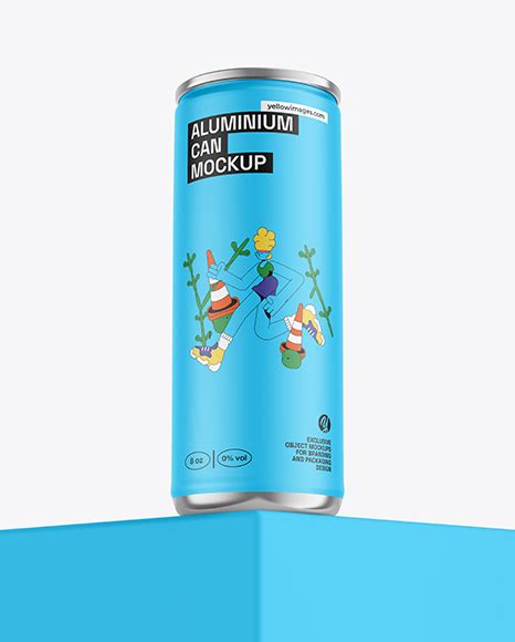 Download Free Matte Aluminium Can Mockup PSD Generator