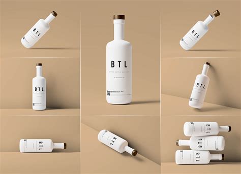 Download Free Matte Bottle Mockup PSD Object Mockups PSD Files