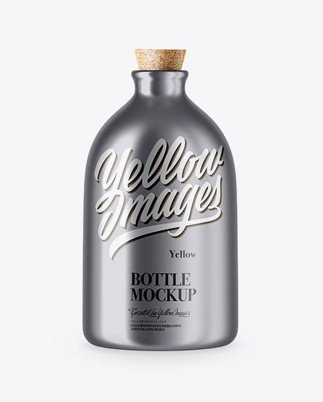 Download Free Matte Bottle With Cork Mockup PSD Generator