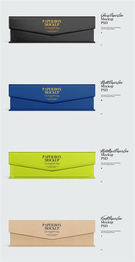 Download Free Matte Box Mockup PSD TIFF Files